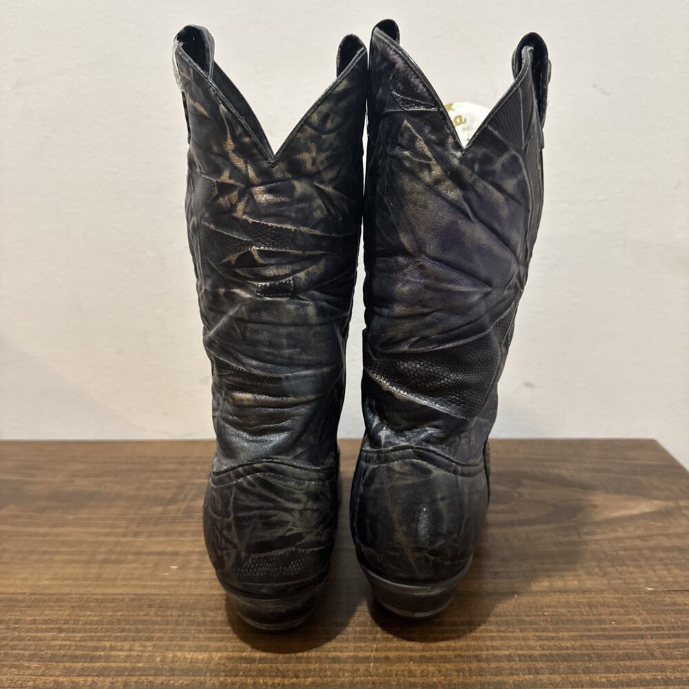 Tony Lama 1130 Metallic Electric Black Western Cowgirl Boots Womens Size 10 - Picture 6 of 12